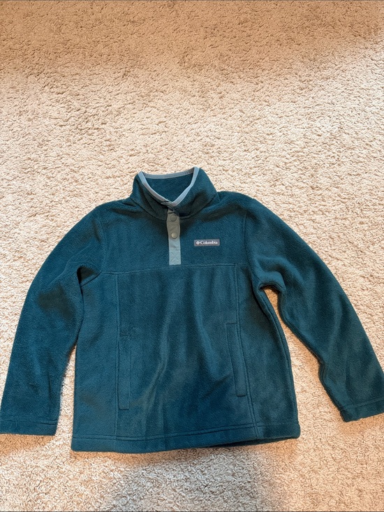 Columbia Other - Columbia Kids Dark Teal Snap-Placket Fleece Pullover